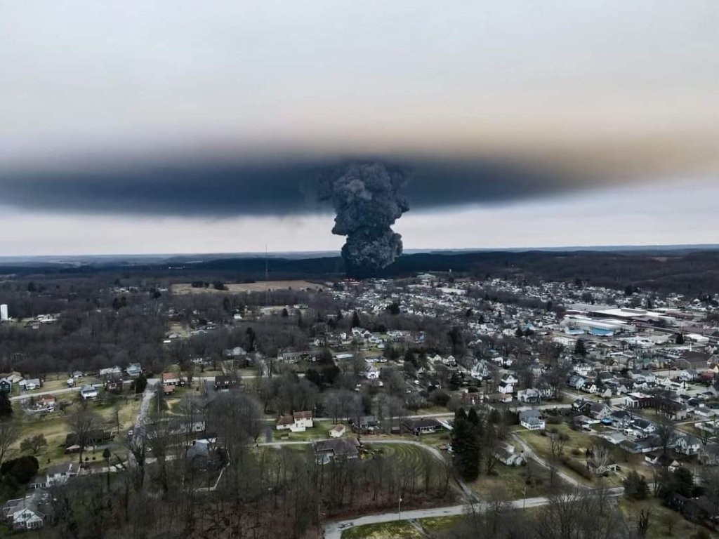 Ohio Chemical Train Derailment And “Controlled Burn” Of Its Contents Leads To Ecological Disaster And&nbsp;Coverup.